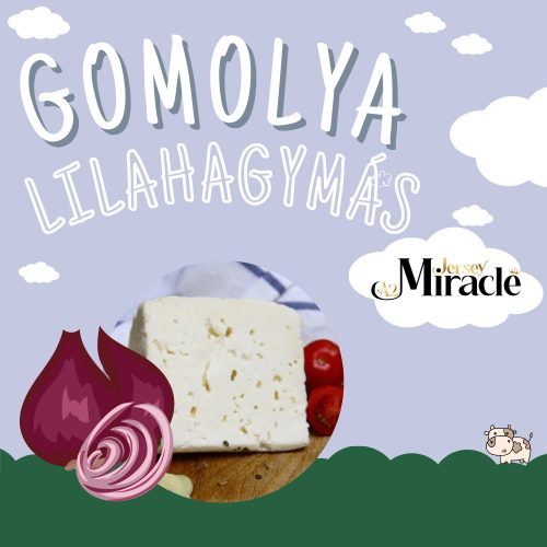 Lilahagymás gomolya sajt