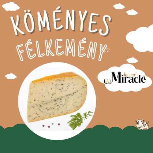 Köményes félkemény sajt